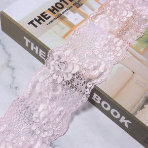 2Yards 8cm Elastic Lace Ribbon Hollow Embroidery Floral Lace Trims DIY Apparel Sewing Fabric Home Textile Craft Decor Lace Tape