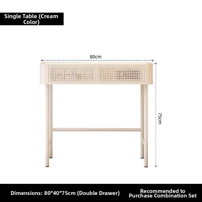 AYIJIE | Eco-friendly Formaldehyde-free Creamy Iron Style Luxury Dressing Table