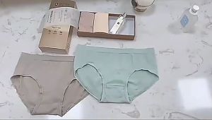 Strawberry.thai กางเกงชั้นในผ้ายืด สำหรับผู้หญิง เชต 4 ชิ้น