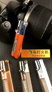 Bật Lửa Hộp Qụet kim loại khò cao cấp AM7108 có khóa ON/OFF.