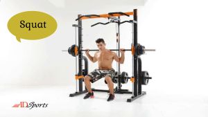 ADSports K8 Smith Machine Gym Trainer Power Cage Max Load 700KG Professional Adjustable Squat Rack Weight Lifting