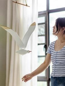 Flying Seagull Decorative Pendant Bar Coffee Shop Artistic Homestay Creative Decoration Ornaments American Country Style