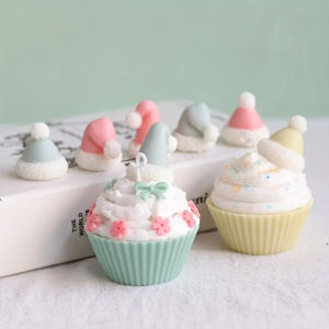 Khuôn Silicon Làm Nến Hình Mũ Giáng Sinh Sáng Tạo Để Làm Nến Hình Học Nhựa Epoxy & Xà Phòng Đồ Trang Trí Nhà Cửa Đồ Thủ Công