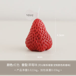 Strawberry Scented Soy Candle Wedding Favors Maid of Honor Handmade Gifts Home Decor Aromatic Candles Desktop Blocks