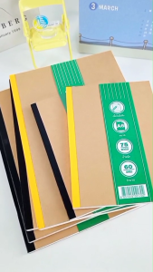 Menghua สมุดบันทึกปกคราฟ เข้าเล่มแบบสันกาว ขนาด A6 / A5