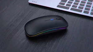Rechargeable Wireless Mouse Mute Bluetooth Connection Mouse Comes with Cool LED Lights