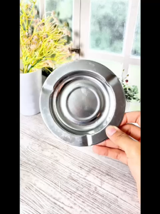 Asbak Stainless Steel Anti Karat Tatakan Tempat Sampah Abu Ampas Ashtray Modern Cafe Style Murah Bisa Untuk Souvenir Pernikahan - FR Gallery
