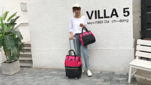 HOVELSHOP Tas Trolley Back Pack Travel 2 In 1 Penyimpanan Pakaian Sepatu Serbaguna Water Resistant