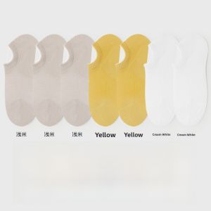 miiow | Anti-Slip Boat Socks For Women Thin Breathable Invisible Socks Antibacterial No Slip Mesh Airy Odor Control Short Socks Cat Person