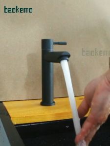 Black Space Aluminum Bathroom Faucet Bathroom Sink Basin Cold Water Faucet