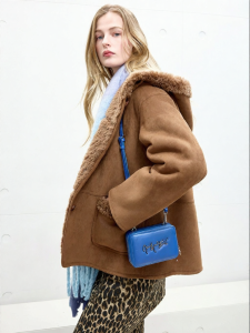 Juicy Couture | Fur-Lined Hooded Womens Wool Coat