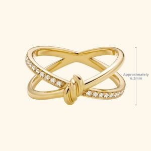 Helas | Interwoven Design Double Ring Jewelry 18K Gold Diamond