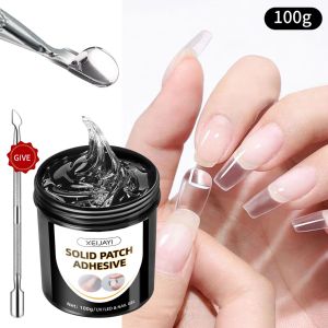20/30/100g Solid Patch Adhesive Gel for Nails Long-Lasting Strengthening & Extension Nail Gel No Damage to Nails Glossy Finish