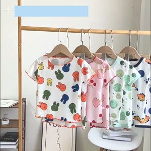 ByKiddos - Piyama Anak Setelan Baju Tidur Anak Perempuan Lengan Pendek Motif Lucu Kekanak-Kanakan