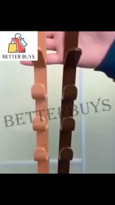 BETTER BUYS 5 Hooks Over The Door Hanger Hook Clothes Storage Holder Towel Hanging Rack