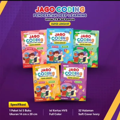 (Paket isi 5 Buku) Buku Jago Coding untuk Anak TK SD - Lingkar Media