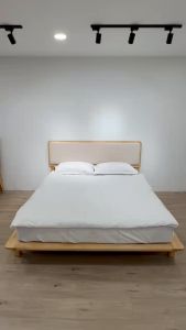SOLID WOOD Muji Queen/King Bed Frame / Katil - JS1031 (Colour: Natural Oak) - READY STOCK
