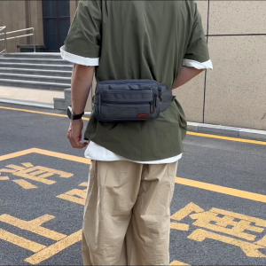 MENSPE Fashion Waist Bag Multifunctional Chest Bag Mens Waterproof Sports Bag Large Capacity Casual Bag Outdoor Fitness Bag Travel Bag Business Bag