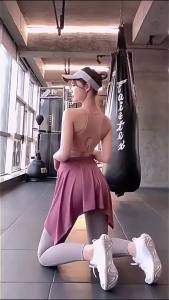 CYCX Yoga Belt Skirt Portable Sports Fitness Skirt Female Fashion Tape Easiest for Match Thigh-Length Slim Looking Slim Dress Summer