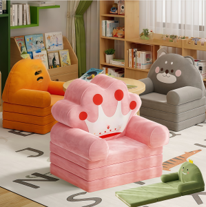 HULULU Children’s Sofa Bed Kids Sofa Mickey Minnie Bed Sofa Chair Cute Cartoon Lazy Sofa Foldable Baby Small Sofa Lazy Seat  Folding Sofa Bed For kids