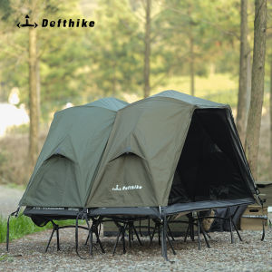 Lightweight Camping Tent with Military Bed Single Person Hiking Mountain Climbing Mosquito Net Rainproof Outdoor Shelter