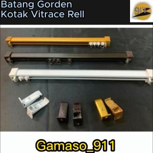ELITE Batang Gorden Single FullSet Kotak Vitrace Rell Rollet Tirai Pintu Jendela Kamar