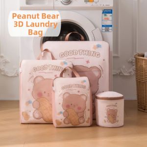 QIAOPIDIANDIAN | Bear Print Washer Bag Laundry Net Custom