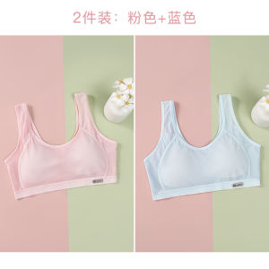 Girls Underwear Junior High School Student Fixed Cup Female Youth Two Three Stage Youth Puberty Vest Thin Bra
