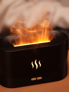 Flame Diffuser Humidifier-Auto Off Essential Oil Diffuser-2 Modes Brightness Aroma Humidifier with Fire Flame Effect