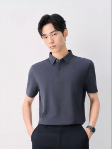 Summer Business Casual Breathable Silk Polo Shirt