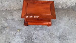 Đế Gỗ Chữ Nhật Chân Loa Trơn Cao 18cm