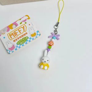 Miffy | HOT Kawaii Anime Miffy Keychain Cartoon Little Rabbit Bow Creative Keychain Bag Y2K Punk Style Bow Girl Holiday Gift