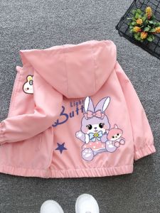 Baby Girl Spring and Autumn Coat 2024 New Arrival Baby Girl Fashion Casual Western Style All-Matching Spring Clothing Korean Hoodie Top