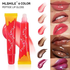 Vitality Peptide Lip Gloss Plumping Glaze Long Lasting Moisturizing Nourishing Water Based Clear Lipstick Enhancer