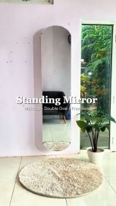 Adapta - Mirror T 150 Cm Cermin Hias Minimalis Tempel Dinding - Cermin Pajangan Warna Putih