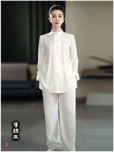 [สามโวลท์] ชุดไทเก๊กสำหรับฤดูร้อนสำหรับผู้ชายและผู้หญิงแขนสั้นผ้าฝ้ายบางสำหรับฝึกกังฟูชุดไทเก๊กสำหรับฝึกกังฟูฝึกซ้อมตอนเช้า