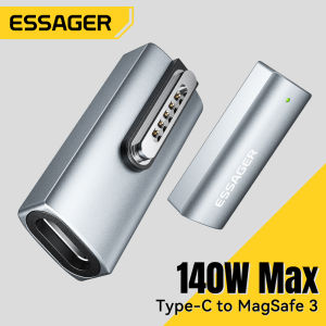 Essager 140W อะแดปเตอร์ OTG Magsafe3 PD3.1ชนิด C ที่ชาร์จไฟรวดเร็ว USB C ตัวเชื่อมต่อแบบดูดซับสำหรับ Macbook