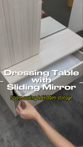 [FREE INSTALLATION] Como Home Dressing Table with Mirror and Storage | Ready Stock