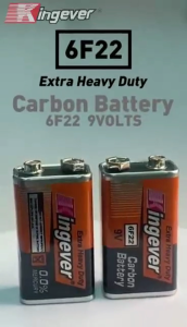 Kingever 100% Original 6F22 9V 1pcs/pack Extra Heavy Duty Battery classic series