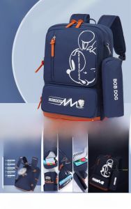 Bobdog Lightweight Backpack for Elementary School Students Spine Protection Load Reduction Dual Shoulder Bag Boys And Girls