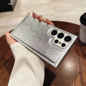 หรูหราหนังPUรูปแบบกล้องป้องกันเคสโทรศัพท์สําหรับSamsung Galaxy S25 S24 S23 S22 S21 Ultra Plus Matteกันกระแทก