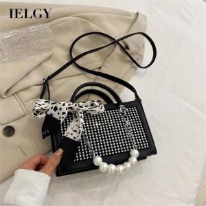 IELGY Women's Niche Design Bright Diamond Messenger Small Square Bag