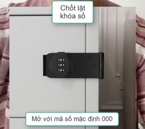 Chốt lật có khóa số dùng cho cửa hòm tủ ngăn kéo bàn bằng thép mạ chống gỉ