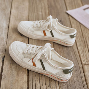Breathable Casual Shoes Womens Low Cut Canvas Shoes Hollow out Thin Model Summer Fashionable Versatile Flat Knotting Design