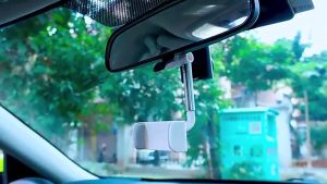 Holder Hp Mobil Jepit Spion Kaca Tengah 360 Derajat Universal Car Spion Mirror Rear View Car Seat Phone Holder