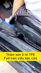 Thảm lót sàn NHỰA đúc TPE 5D xe BYD - M6 các đời xe Mẫu Tràn viền bậc cửa - MẪU MĐ- 1 bộ 4 tấm -dễ vệ sinh