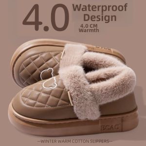 MIDANGDANG | Waterproof Slip-resistant Warm Fleece Slippers