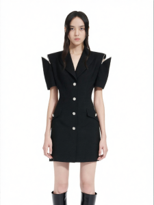 Spring Lace-Up and Tailored Dress