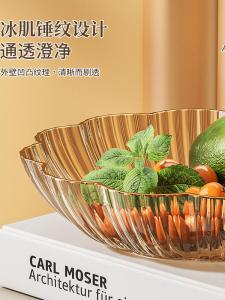 ชามใสคริสตัลสำหรับใส่ผลไม้หรูหรา สวยงาม สำหรับใช้ในบ้าน ชามใสผลไม้ขนาดใหญ่ ชามใสผลไม้สำหรับโต๊ะกาแฟ