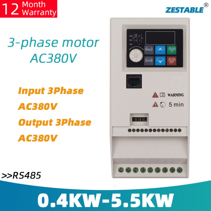 VFD 1phase 220V 3phase 380V Input 3phase 380V Output AC Motor Drive 0.4 ...